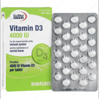 قرص ویتامین د3 یوروویتال 4000 واحدی EurhoVital Vitamin D3 